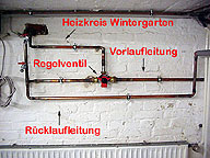 anschluss des wintergartenheizkreises an das bestehende heizsystem