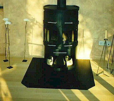 Kaminofen und Fubodenheizung