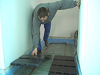 Verlegen der Heizflchenabdeckungen