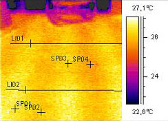 Thermografie Janen-Fubodenheizung im Nassaufbau unter Teppichbden